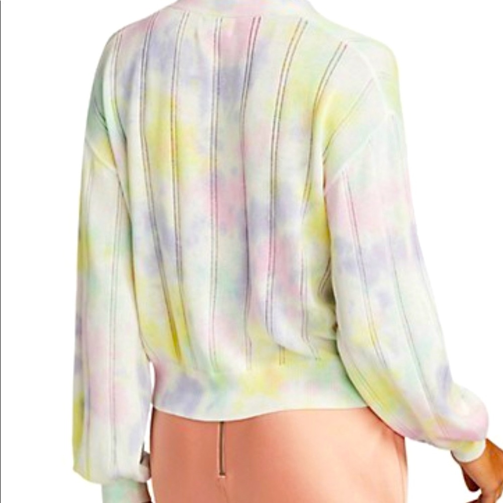 27 Miles SIZE M knit V neck cardigan pastel/tie dye colored